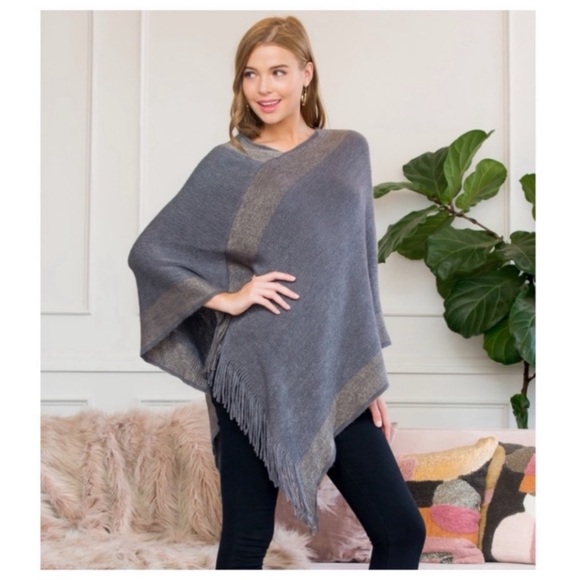 Two-Tone Poncho - Picture 10 of 10